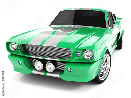 Green Classical Sports Car