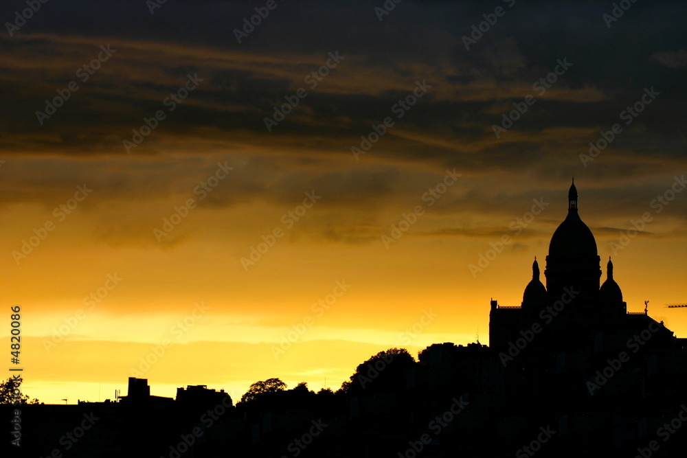 coucher de soleil, montmartre, Paris