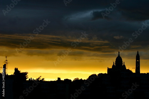 coucher de soleil  montmartre  Paris