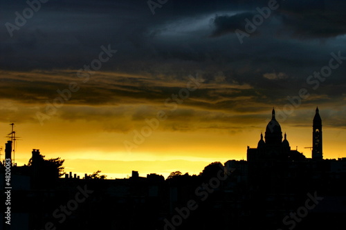 coucher de soleil, montmartre, Paris © TAF