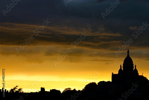 coucher de soleil, montmartre, Paris