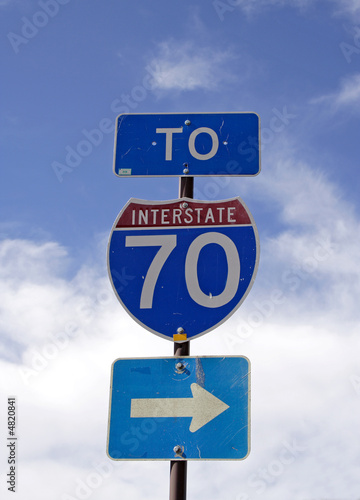 To Interstate 70 Sign