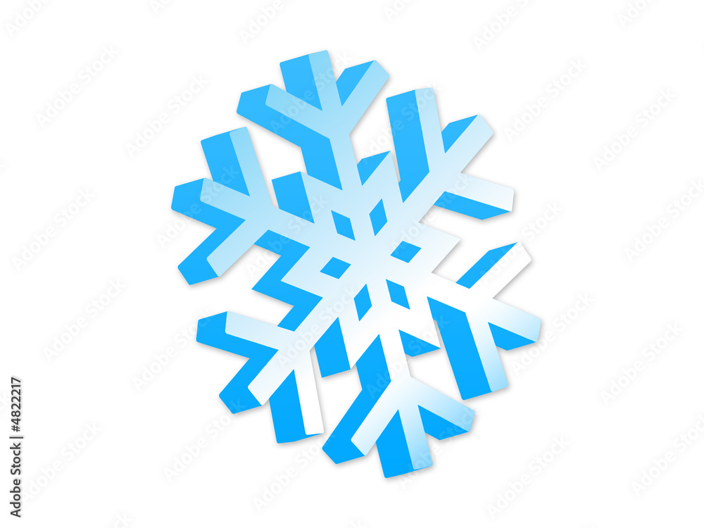 Isolated 3d snowflake Isolated 3d snowflake