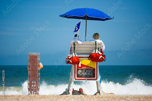 Lifeguards watching beach