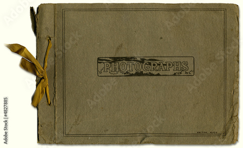 Outside of an old photo album