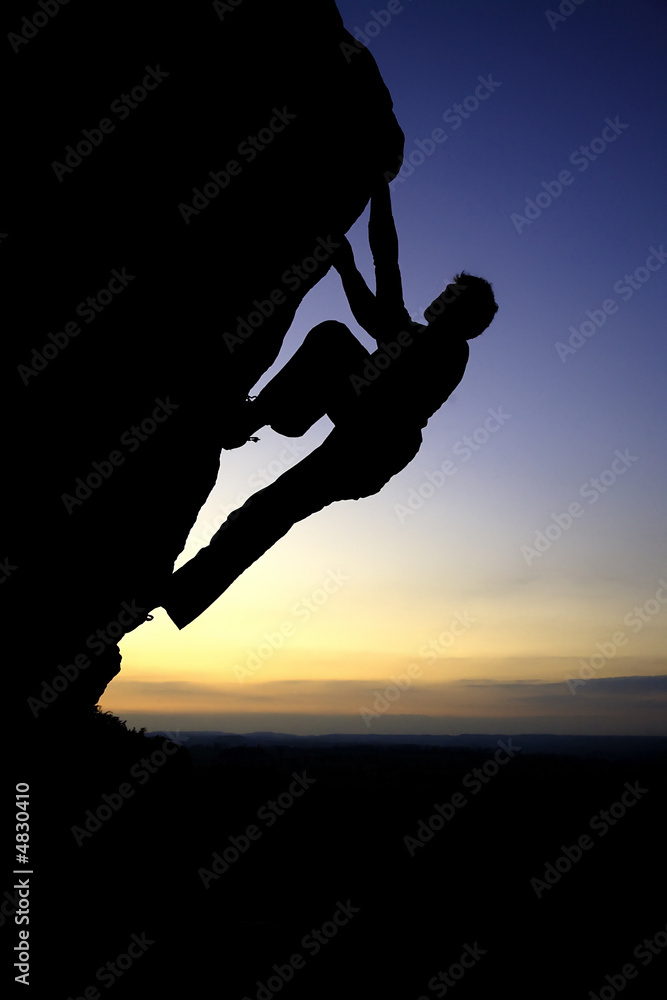 Man conquers mountain Man conquers mountain
