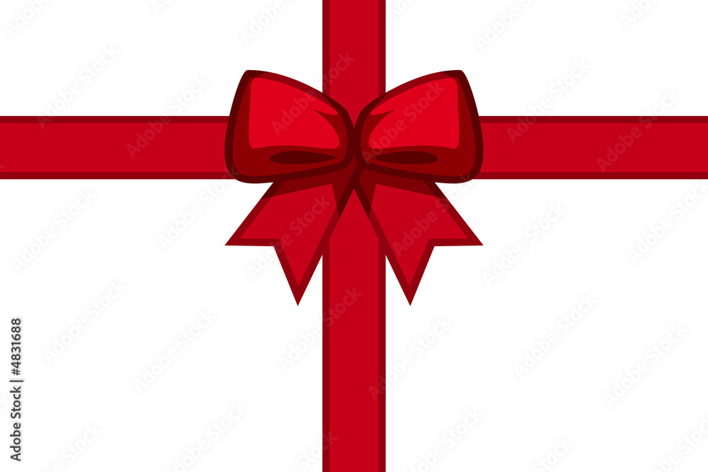 Festive presents ribbon, isolated against white background Festive presents ribbon, isolated against white background