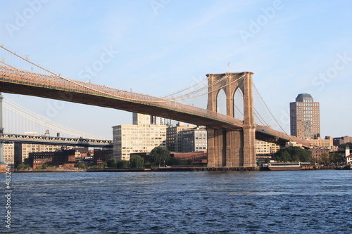 Brooklyn bridge looking east from south street seaport Manhattan
