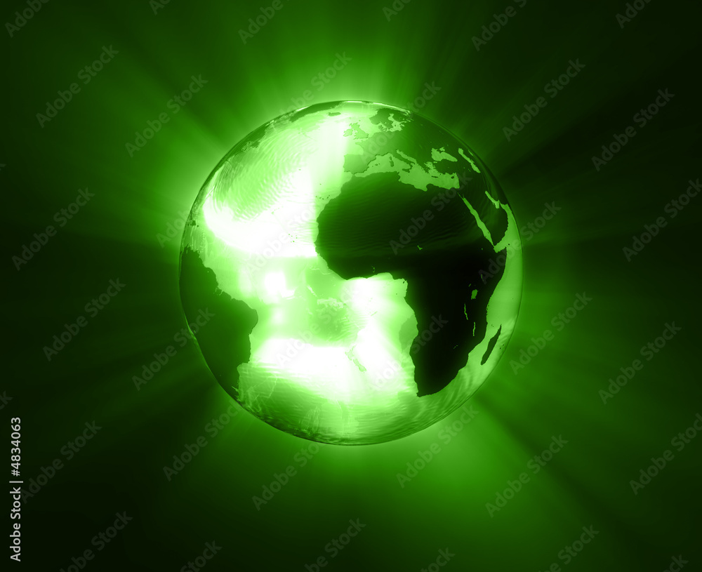 green earth - glas and rays