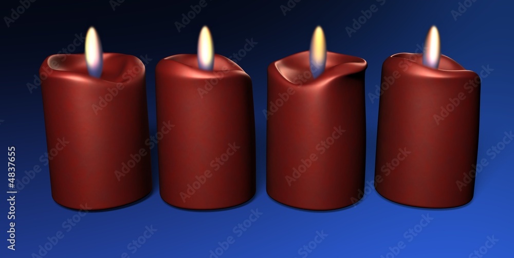 4 von 4 Kerzen
