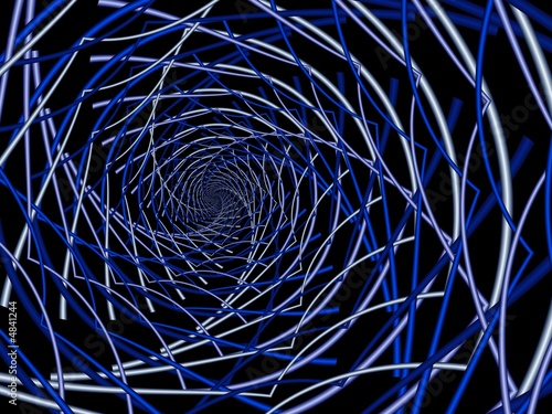 silver and blue spiral illustration