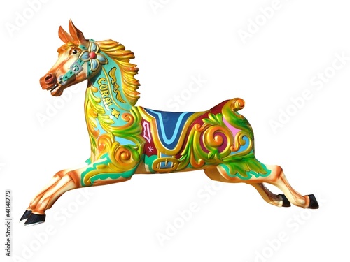 Fototapeta Naklejka Na Ścianę i Meble -  A Fun Fair Carousel Horse.
