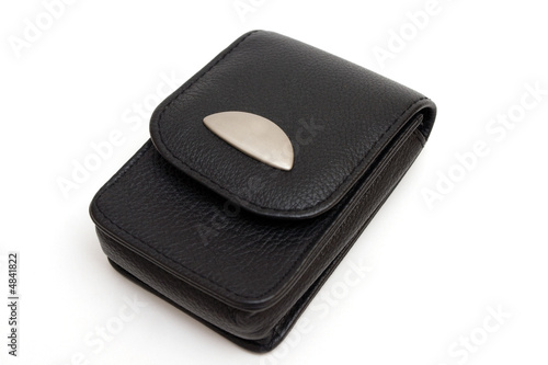 Camera case isolated on white. Blank space for logo.