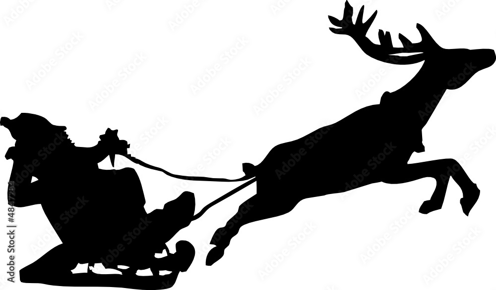 Père Noël sur son traîneau