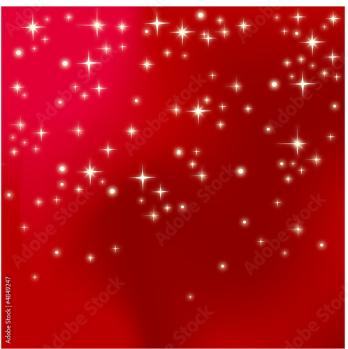 Fond étoilé sur ciel rouge