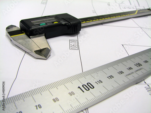ruler and caliper