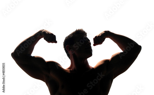 Muscular Man Showing His Biceps