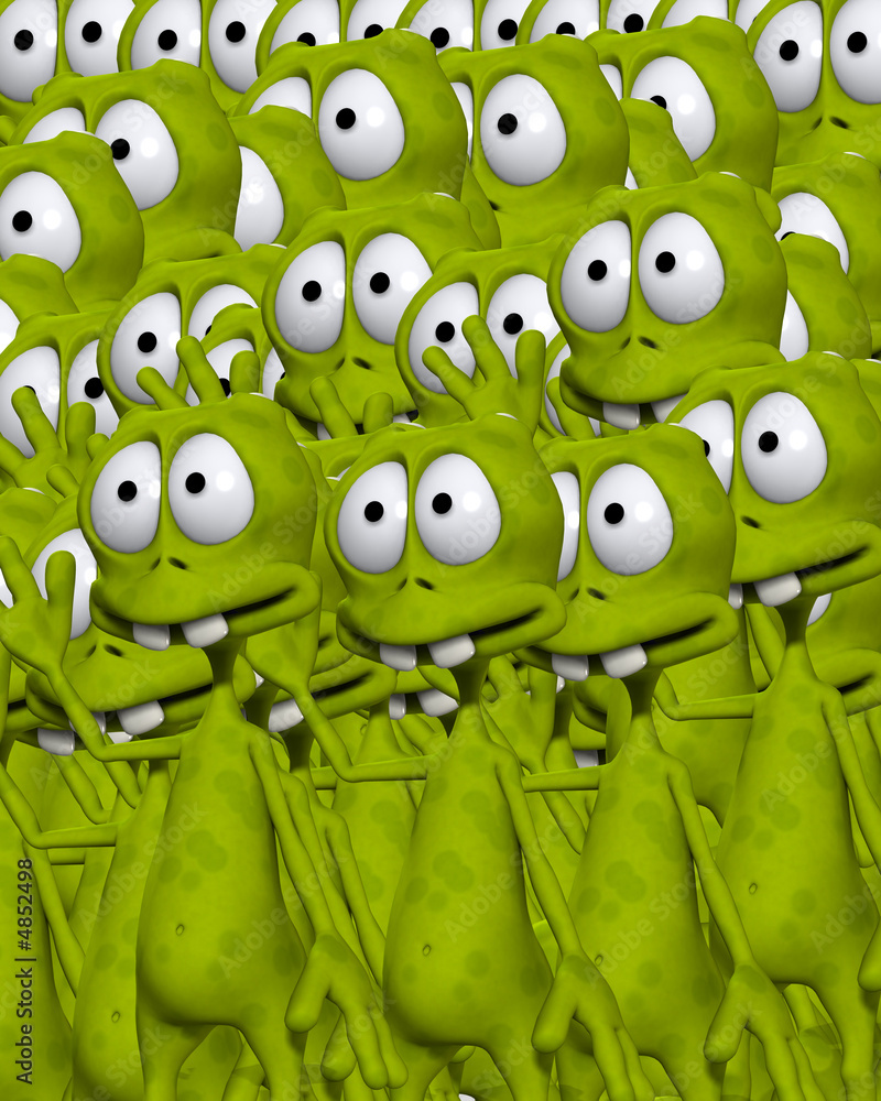 Lots Of Aliens Stock Illustration  Adobe Stock
