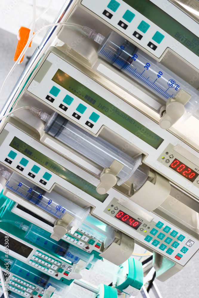 syringe pumps in intensive care unit