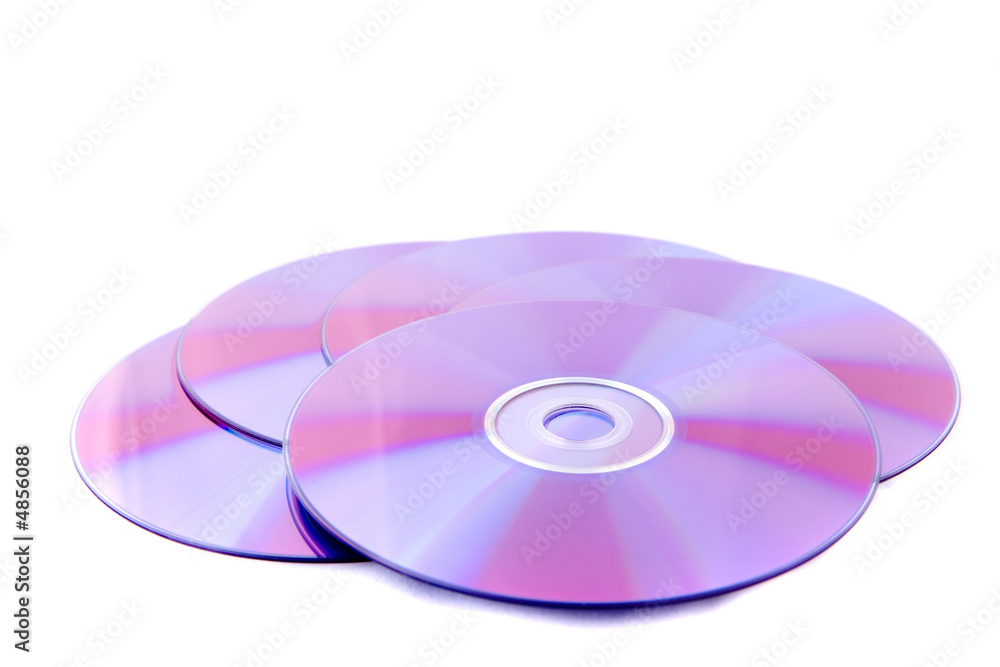 Compact discs on white background Compact discs on white background