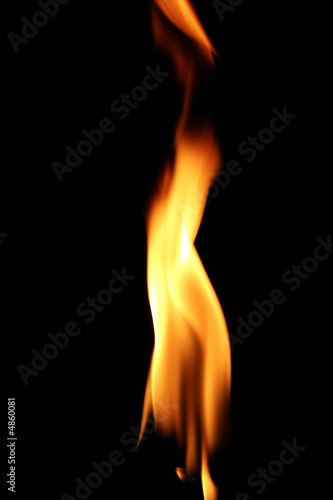 fire flames over black background