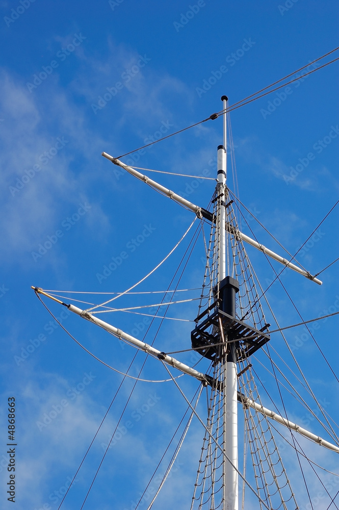Fototapeta premium Masts on a background sky.