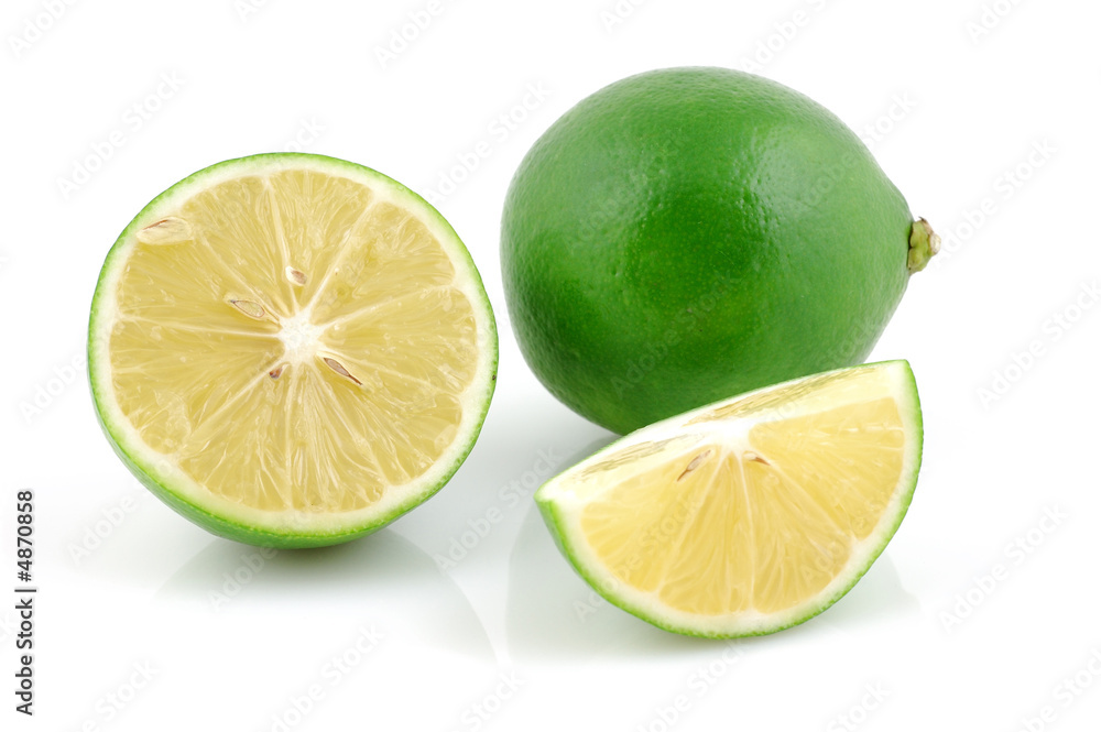 Fresh lime and halved Fresh lime and halved