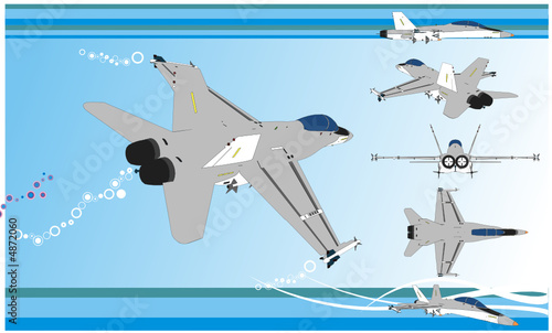 avion militar 3d en vector