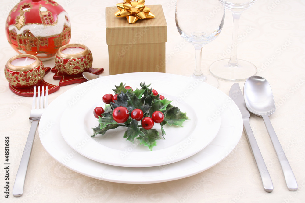 Christmas table setting Christmas table setting