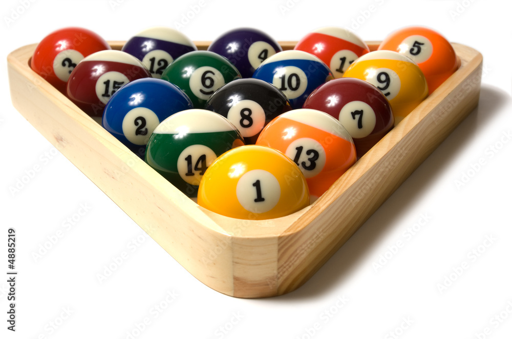 Naklejka premium Pool balls in Rack