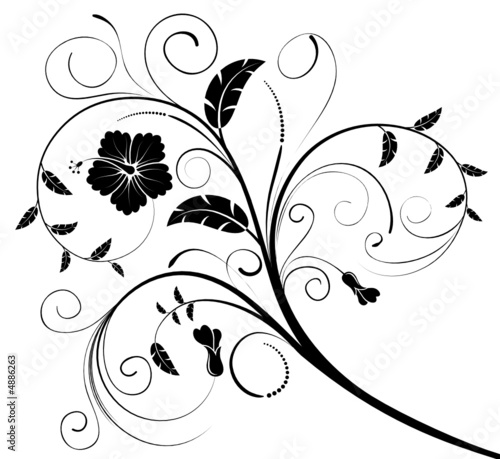 Flower background with buds, element for design, vector