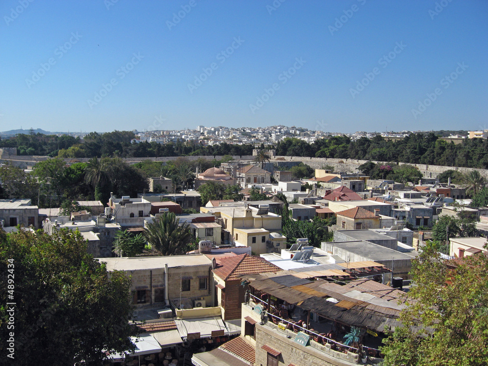 panorama of rhodes city