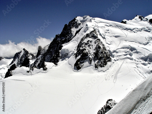 the way to the summit of the Mont Blanc
