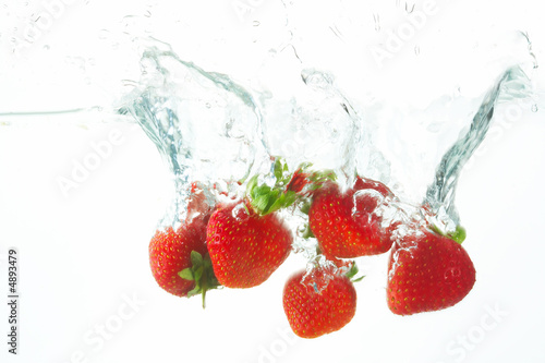 diving strawberries