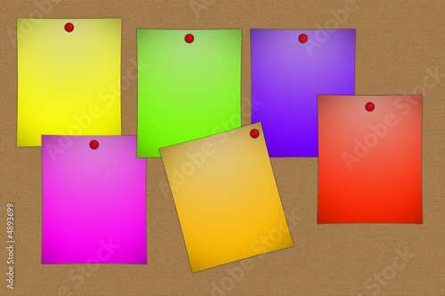Post-it notes on the board