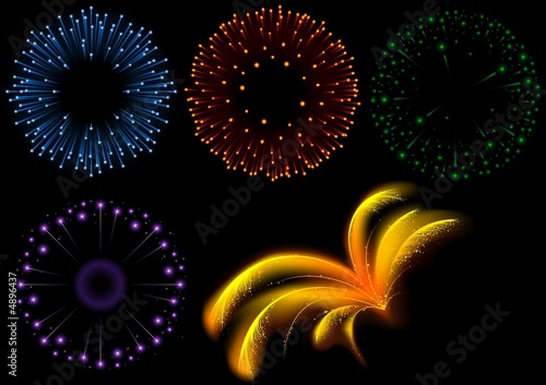 Fireworks Set - Detailed il...