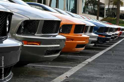 row of american muscle cars © Christopher Nolan
