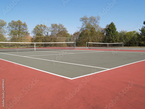 tennis court on clear autumn day © cfarmer