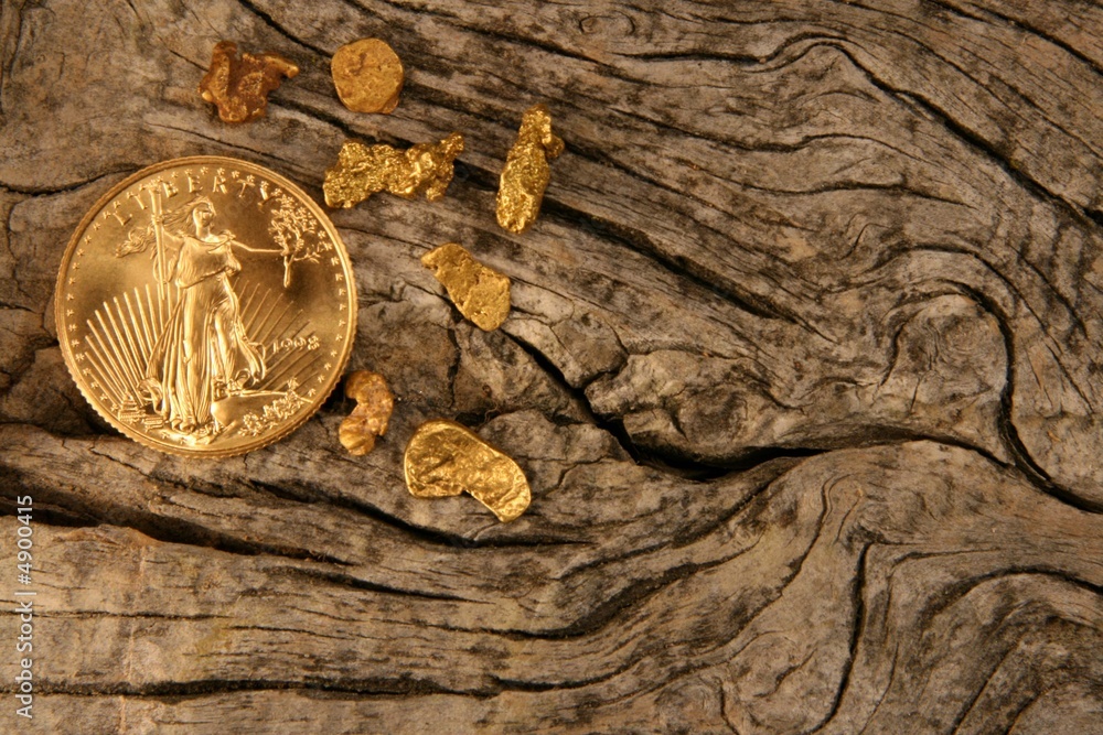 Obraz na plátně gold,coin,nuggets