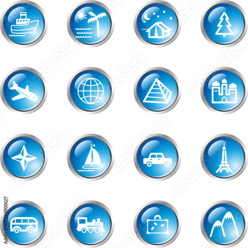 blue drop travel icons