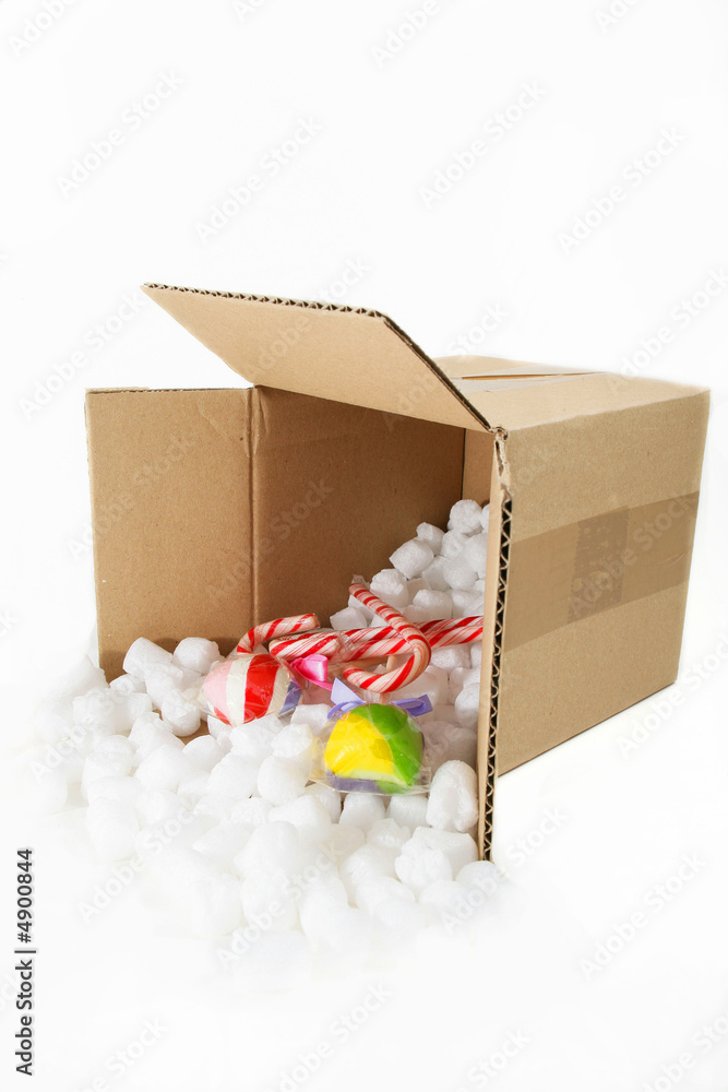 Bonbons dans carton d'emballage Stock Photo | Adobe Stock