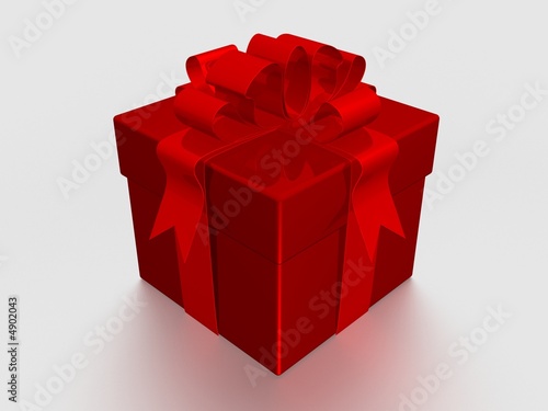 Gift box. 3D image.