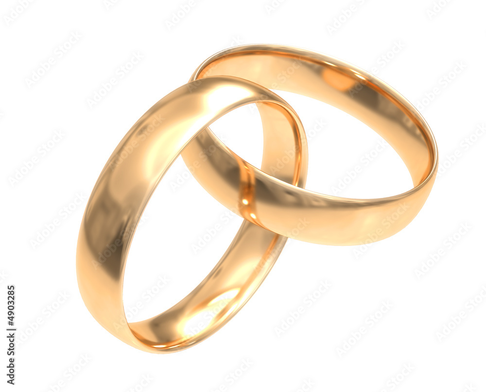 wedding gold rings isolated on white #2 wedding gold rings isolated on white #2