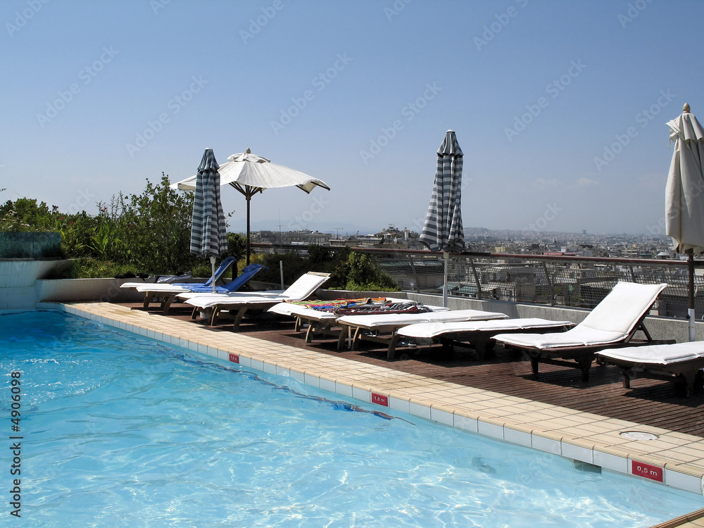 Obraz premium Piscine sur le toit