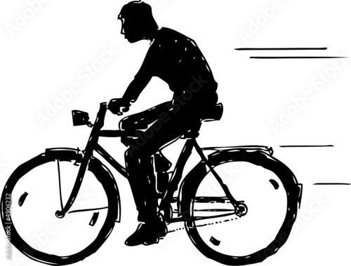 Radfahrer schwarz