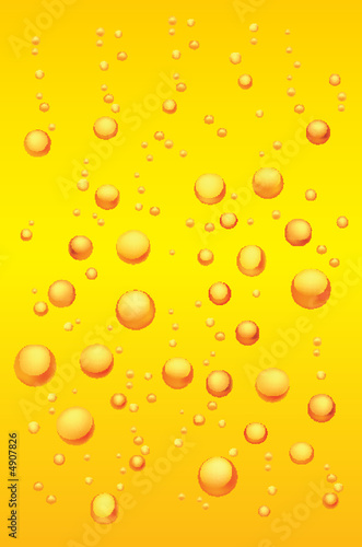 Illustrated Macro scene of Beer Bubbles