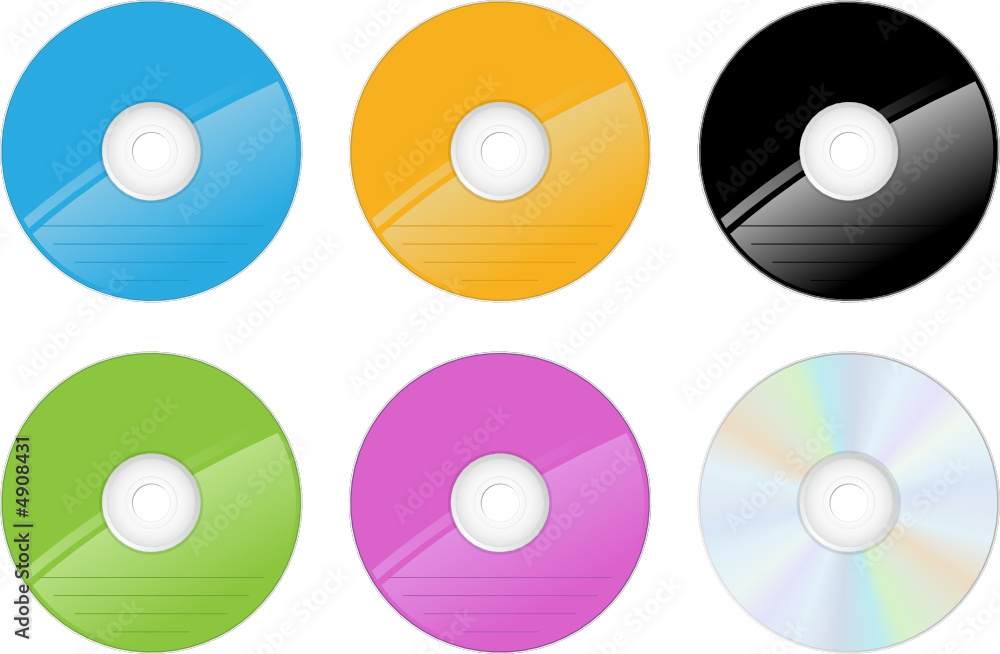 CD et DVD vectoriels, facilement modifiable CD et DVD vectoriels, facilement modifiable