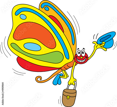 Colorful globetrotter butterfly