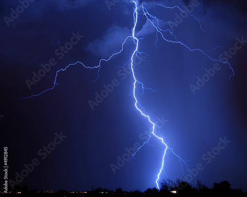 Lightning over the city - Tucson, AZ