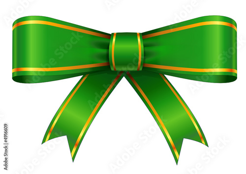 Ruban vert pour cadeau